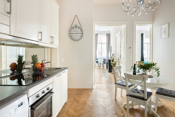 Open the drapes which stretch from the high ceilings to the chevron-wood floors  Vienna, Austria Stroll to City Center from Upscale Renovated Apartment Entire rental unit vacation rental 22837430