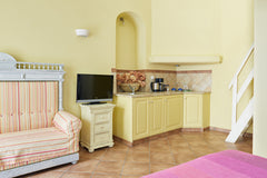 Comfortable 35 m² studios for 1–4 persons offer a pretty bedroom with a double b Greece GUESTHOUSE LILA Blue&yellow studios2-4persons Room in aparthotel vacation rental 24774831