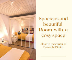 Au 3ème étage de notre belle maison typiquement bruxelloise se trouve votre cham Brussels, Belgium Belle Chambre Spacieuse de 23m2 (15min du Centre) Private room in rental unit vacation rental 41664369