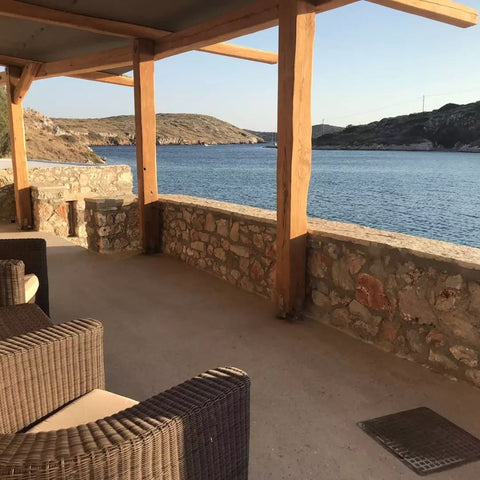 A beautiful stone house right on the seafront. It is comfortably furnished with  Eleusis, Greece Stone House on the sea front of Arki island Entire home vacation rental 669876768500519053