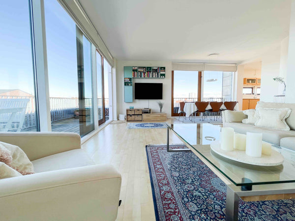 Exclusive quiet penthouse flat with spectacular views of Copenhagen harbor and s  Lovely two bedroom flat with panoramic views Entire condo vacation rental 54289916