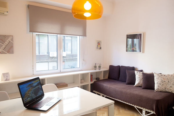 Decorated with love for books, most of them on Architecture, Literature and Gree Athens, Greece White and Bright Studio Apartment Entire rental unit vacation rental 32232168