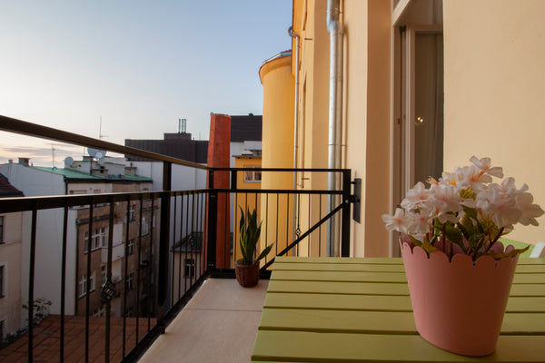 Start your day with a cup coffee on the sunny balcony. Live in a new building on Prague, Czechia Sunlit Central Apt - with stunning balcony Entire rental unit vacation rental 37350317