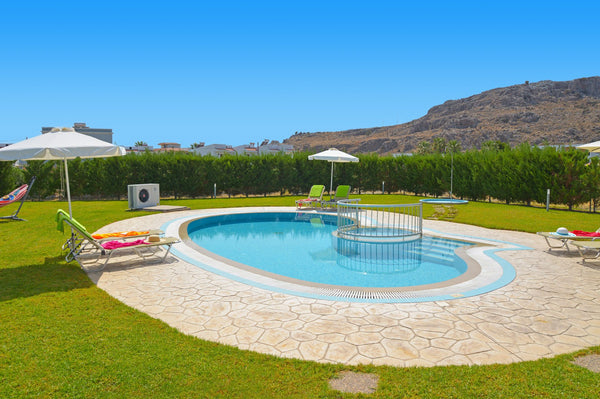 A cluster of modern luxury 3 bedroom villas less than a 5 minute walk to Lardos  Lardos, Greece A Stylish Beach Villa south of Lindos. Heated pool Entire villa vacation rental 48224227