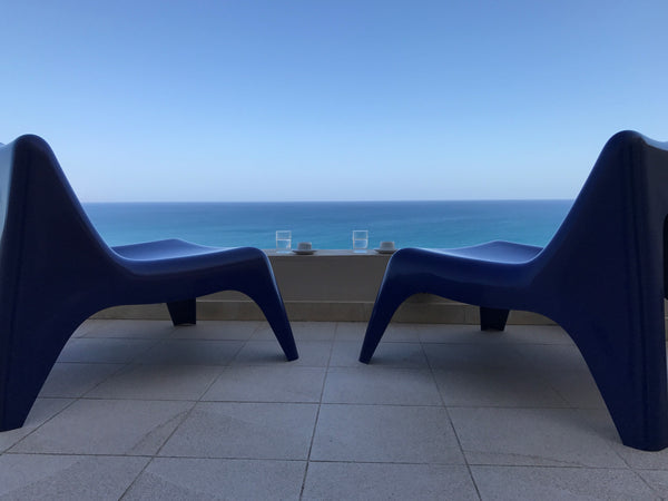 With a stunning, unobstructed view of the blue Cretan Sea and unforgettable suns Rethymno, Greece 