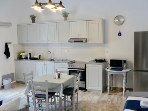 A large two bedroom apartment, with an open plan kitchen/living area that can ac Greece Two Bedroom Apartment For 6 (Ios Centre) Free WiFi Cycladic home vacation rental 18226981
