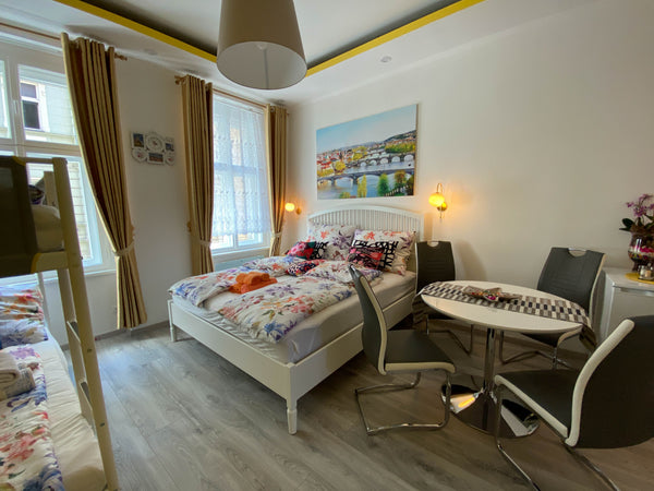One bedroom apartment with a bunk bed for 4 people close (10 min) to the city ce Prague, Czechia Fully furnished apartment n.4 with free parking Entire rental unit vacation rental 46596341