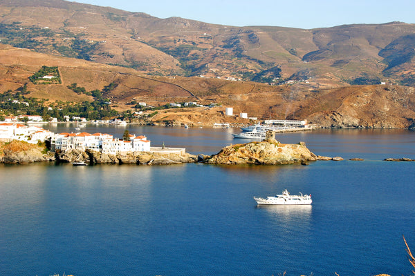 In the middle of the old part of Chora, a house built on the rock as if hanging   Thalassini home with a view Entire home vacation rental 24414651