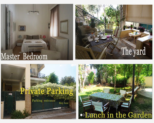 Neoclassic house with high ceilings and a large garden. Advantageous during  the Athens, Greece Independent entrance Apt 130m2 Garden Priv.Parking Entire rental unit vacation rental 24769193