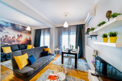 Its distinctive sophisticated decoration and the dominance of earth colors compo Thessaloniki, Greece Corona deluxe Apt.(Must) Entire rental unit vacation rental 32104750