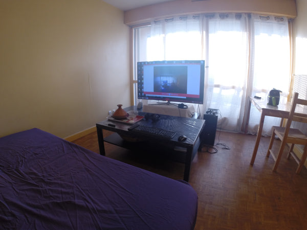 bel appartement balcon salle de dain baignoire ecran tv 160 cm internet fibre op  studio lyon centre Entire rental unit vacation rental 10080190