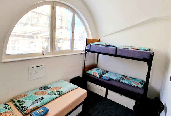 <b>The space</b><br />The room is located in a historic building in the center o Prague, Czechia Room for 3 friends in center of Prague Private room in hostel vacation rental 611303910052291973