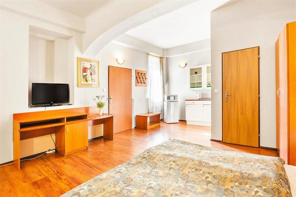 The room is ideally located in the quiet residential area of Zizkov, which has a  Studio with kitchenette Entire rental unit vacation rental 52881406
