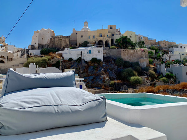 Courtyard Suite: spanning the ground floor, it offers a relaxed and peaceful env  Timedrops Santorini Kallisti villa Courtyard Suite Entire villa vacation rental 37149871