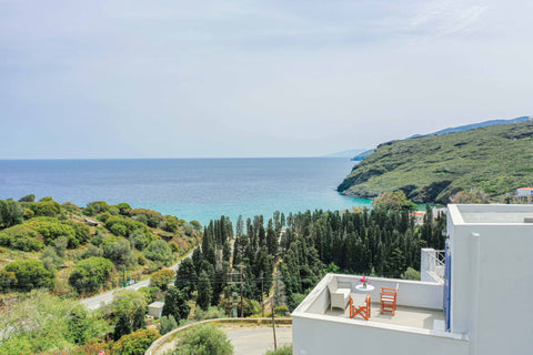 This private and spacious 4-BR villa is perched above the lovely beach of Gialia Greece Seaside Villa Diamond - Unlimited Sea Views Entire villa vacation rental 49543004