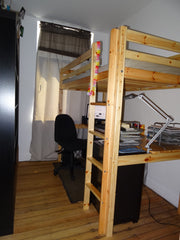 My son and I, we propose to share a flat situated near "Leopold III" (fast acces Schaerbeek, Belgium Chambre simple-mezzanine bed-90 kg Private room in rental unit vacation rental 6272441