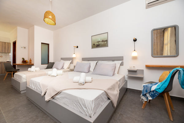 A big studio for 3 people  special for family or friends with a sea and mountain Greece Marina's triple apartment! Entire rental unit vacation rental 630748771323407078