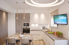 Conveniently located in the most beautiful area of Chania, having the large, blu Chania, Greece Aquadia Beach Apartment Entire vacation home vacation rental 568236889716083817