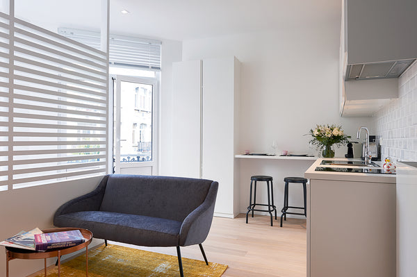 Relax in this quiet, stylish unit with a south-facing balcony. The space is desi Brussels, Belgium Cosy studio with balcony near Jubilee Park (S3) Entire rental unit vacation rental 649708330349392138