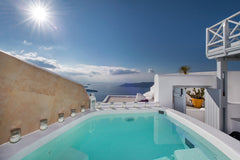 Located at the most stunning volcanic cliffs of Santorini discover Saint George  Thera, Greece Saint George exclusive master villa up to 6 pax Cycladic home vacation rental 24327677