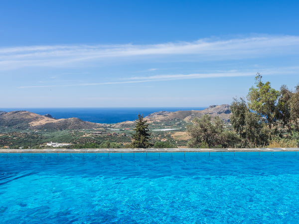 Large modern villa situated on a hill in the traditional village of Marious with  Villa Mariou Entire villa vacation rental 30191182