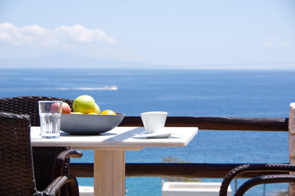 The panoramic view of the Aegean Sea will delight you.<br /><br />The beach is a Greece Iris, delightful panoramic sea view Entire villa vacation rental 626434214051967616