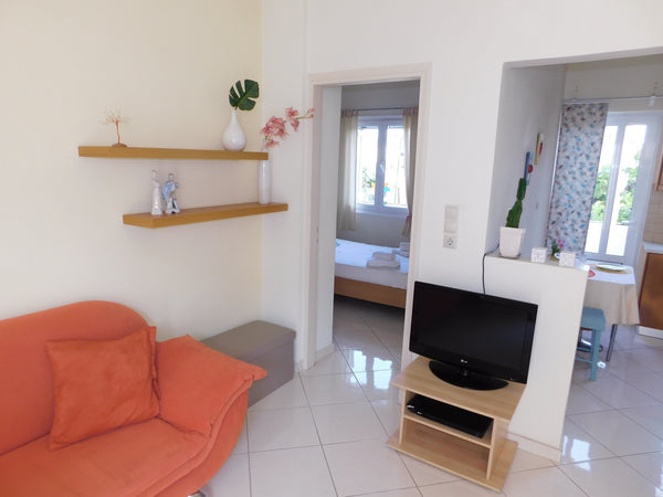 It's a charming two-room apartment. It's a 1-minute walk from the organized beac Greece Sweet little garden home -1' walk to the beach Entire rental unit vacation rental 35528987