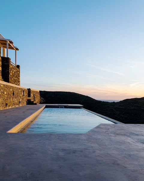 Four barefoot chic luxury villas, sharing an infinity pool, perched in a smooth  Athens, Greece K4Kastellas Villa2 by K4Kythnos Entire villa vacation rental 12818825