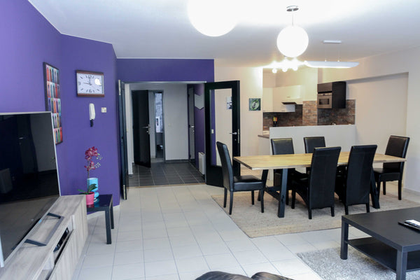 An amazing big and bright apartment in the heart of Antwerp.The apartment has ju Antwerp, Belgium beautiful city view purple apartment Entire rental unit vacation rental 20825768