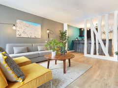 Modern-style apartment accessible by a staircase, feature a flat-screen TV with  Paris, France Caire 6 Entire rental unit vacation rental 15086414