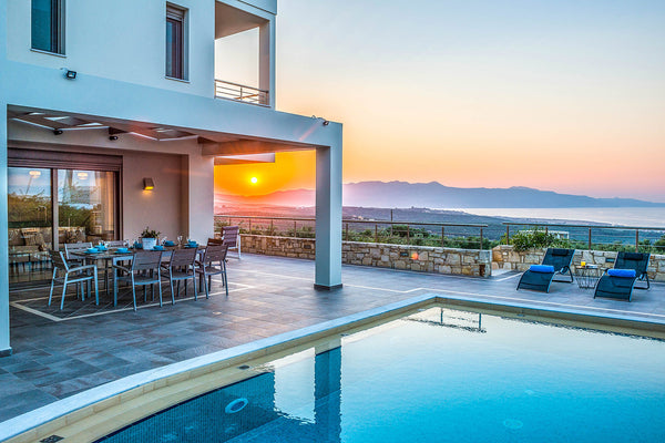 Dioni villa is a brand-new modern structure with total area of 200 sqm on a plot Chania, Greece Dioni Seaview Villa: Private Pool, Garden, Chania Entire villa vacation rental 18102800