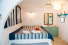 We offer 4 fully equipped studios, only 10 meters from well known around the wor Greece Studio 4 on the Beach of Lampi, Patmos® (official) Room in aparthotel vacation rental 25038140