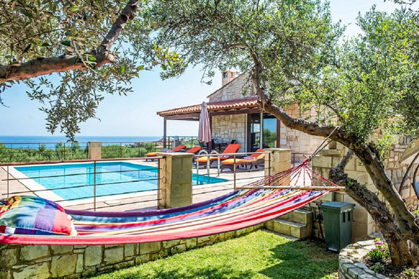 Villa Chara is a lux villa with a private pool and magnificent outdoor spaces. I Chania, Greece Villa Chara w. Private Pool & Sea Views ★ Jacuzzi Entire home vacation rental 51421925
