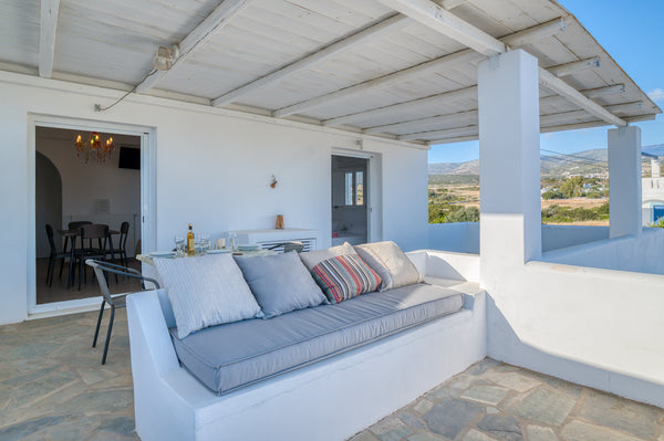 HUGE TERRACE APARTMENT WITH GREAT VIEW,  MODERN STYLE , 5 MINUTE WALK TO THE BEA Aliki, Greece DAHLIA APARTMENTS -HUGE TERRACE APARTMENT Entire serviced apartment vacation rental 18410730