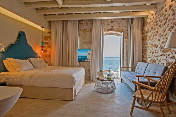 Welcome to an exclusive beachfront experience in the heart of Réthymno city. Tha Rethimnon, Greece Thalassa - Superior Suite with Sea View Room in boutique hotel vacation rental 23264833