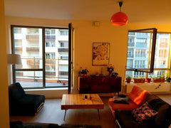 Beautiful sunny double room with double bed and terrace access. The bathroom is  Paris, France Sunny double room with view - Montmartre Private room in rental unit vacation rental 18870790