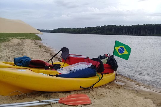 Crossing the Small Sheets in Kayak by Costa Leste EcoAventura  Private Tours and Travel Guide America Fortaleza CITY Barreirinhas Destination Tour