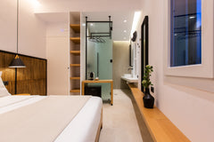 The room is equipped with natural sleep products, by COCO-MAT.<br />Our hotel is Athens, Greece Downtown Double in Tinos Room in hotel vacation rental 42506275