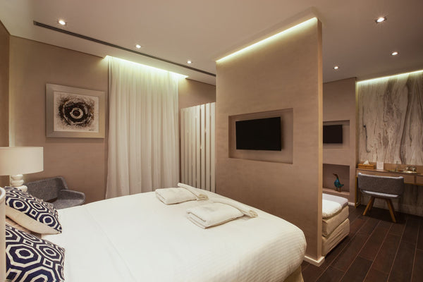 Our Deluxe Suite is air conditioned and decorated with modern minimal furniture.  Deluxe Suite with Town View - Consolato Private room vacation rental 21704666