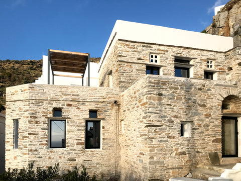 A fully renovated ancient marble house on a rock, just off the main street in th Greece The Marble House: Sustainable, design, and a view. Cycladic home vacation rental 48236315