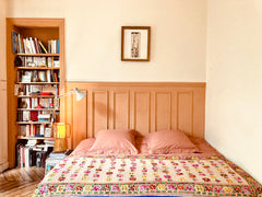 Our Parisian style flat is located next to the canal Saint-Martin. The bedroom i Paris, France Bel appartement in Paris center Entire rental unit vacation rental 5368467
