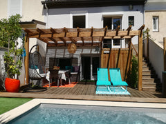 Bonjour Ami(e) voyageur !<br />Nous proposons  notre maison entière, une échoppe Bordeaux, France Très belle échoppe+piscine dans Bordeaux-3Chambres Entire townhouse vacation rental 596032462920088501