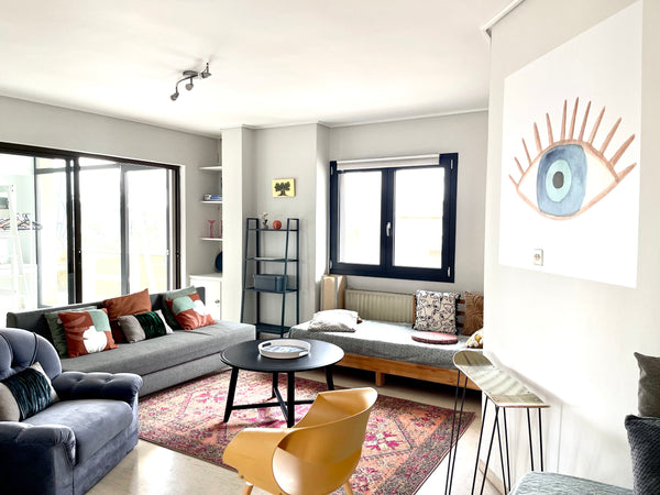 The flat has an amazing view of the Acropolis and of the city, located in a very Athens, Greece Acropolis view- 150m2 flat perfectly located Entire rental unit vacation rental 6163186