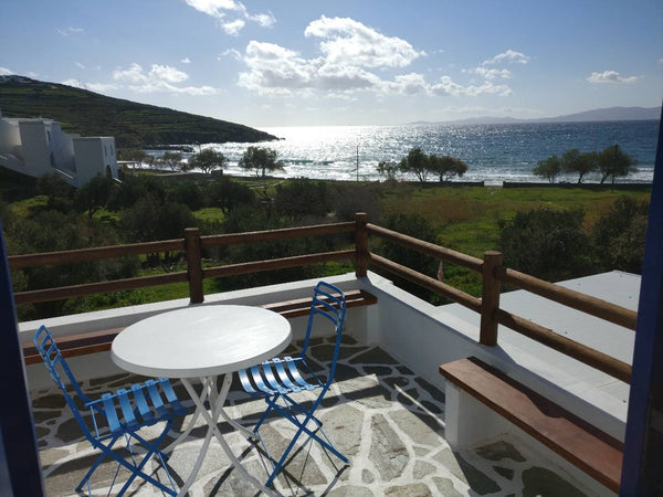 A traditional house in Agios Romanos beach just forty meters from blue crystal w  Wonderful views of Aegean sea Cycladic home vacation rental 24774980