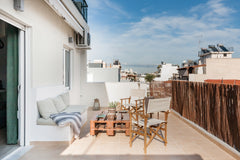 Sit on comfy lounge seating on the spacious, furnished alfresco terrace attached Greece Olive Branch, Mediterranean Apartment Entire rental unit vacation rental 27361304