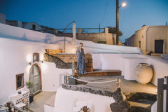 Gemini Cave II,one of our two gemini apartments, perched along a winding footpat  Gemini Cave II,mini pool with hot tub and sea view Cycladic home vacation rental 15830399