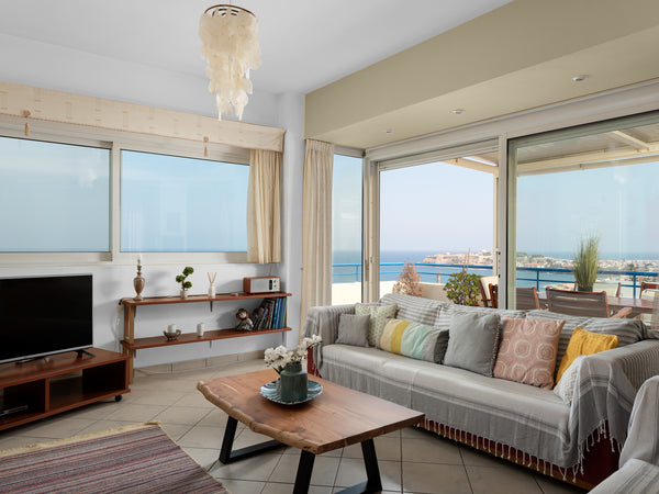 Being built on a hillside and just above the beach, Summer Bliss Apartment offer  Summer Bliss - Rethymno Panorama Seaview Apartment Entire condo vacation rental 31030071