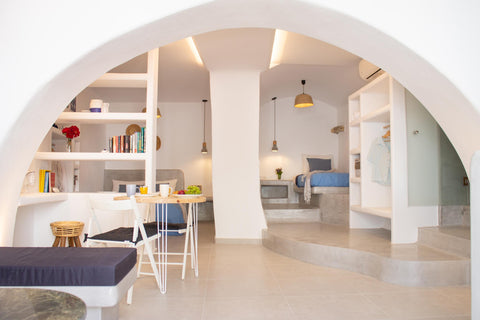A traditionally renovated, neoclassical building, situated in a traditional squa Marpissa, Greece Traditional Arch House Paros Cycladic home vacation rental 43411963