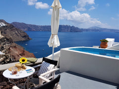 The most traditional cave house with amazing view in Santorini! Located at the c Greece Aqua Terra private villa on the cliff, plunge pool Cycladic home vacation rental 13358703