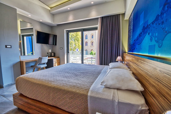 Especially designed to accommodate two persons, with incredible views of the cit Rhodes, Greece Deluxe Junior Suite Room in boutique hotel vacation rental 52996076